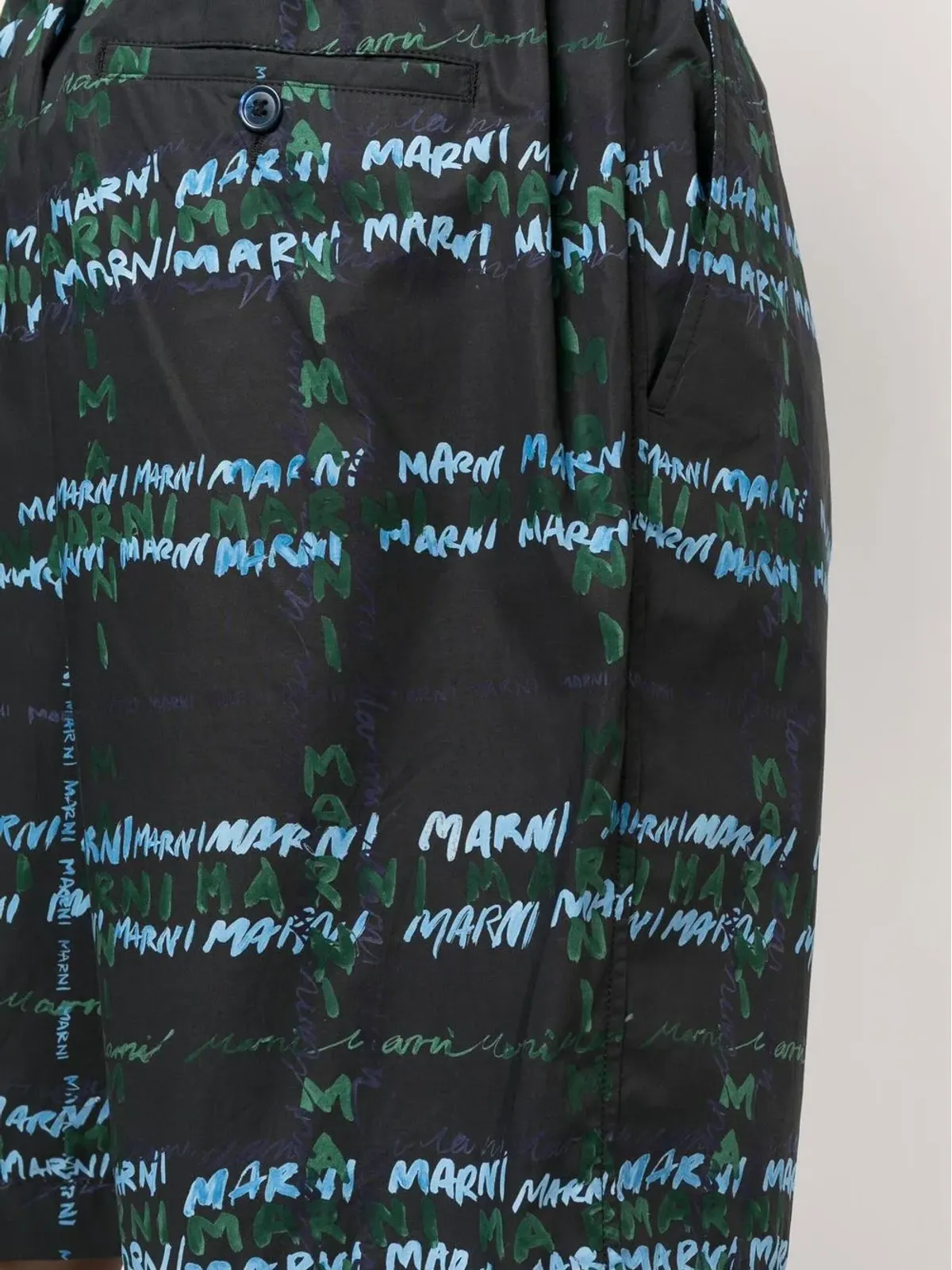 Marni ロゴプリントのワイドバミューダショーツ - 画像5