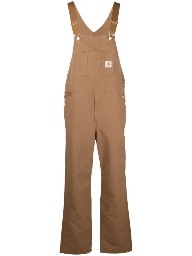 Carhartt WIP Carhartt WIP ロゴパッチ付きストレートレッグ ダンガリーオーバーオールの商品画像