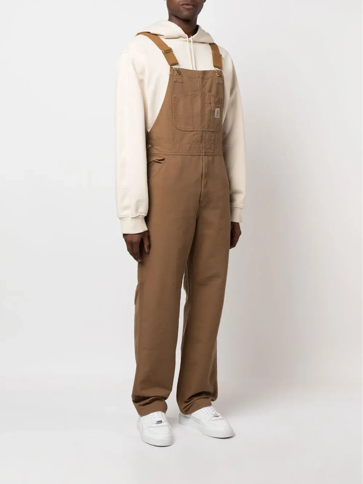 Carhartt WIP ロゴパッチ付きストレートレッグ ダンガリーオーバーオール - 画像3
