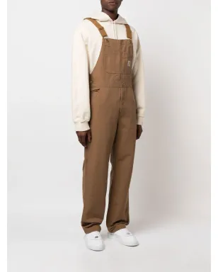 Carhartt WIP ロゴパッチ付きストレートレッグ ダンガリーオーバーオール - サムネイル3