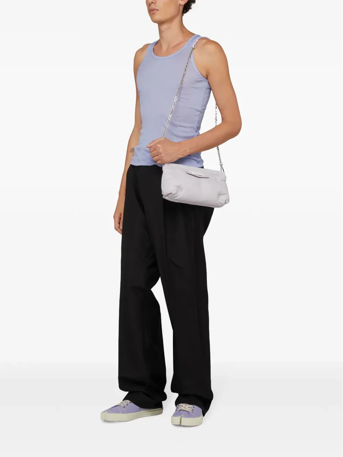 Maison Margiela サテンストライプ テーラードパンツ - 画像2