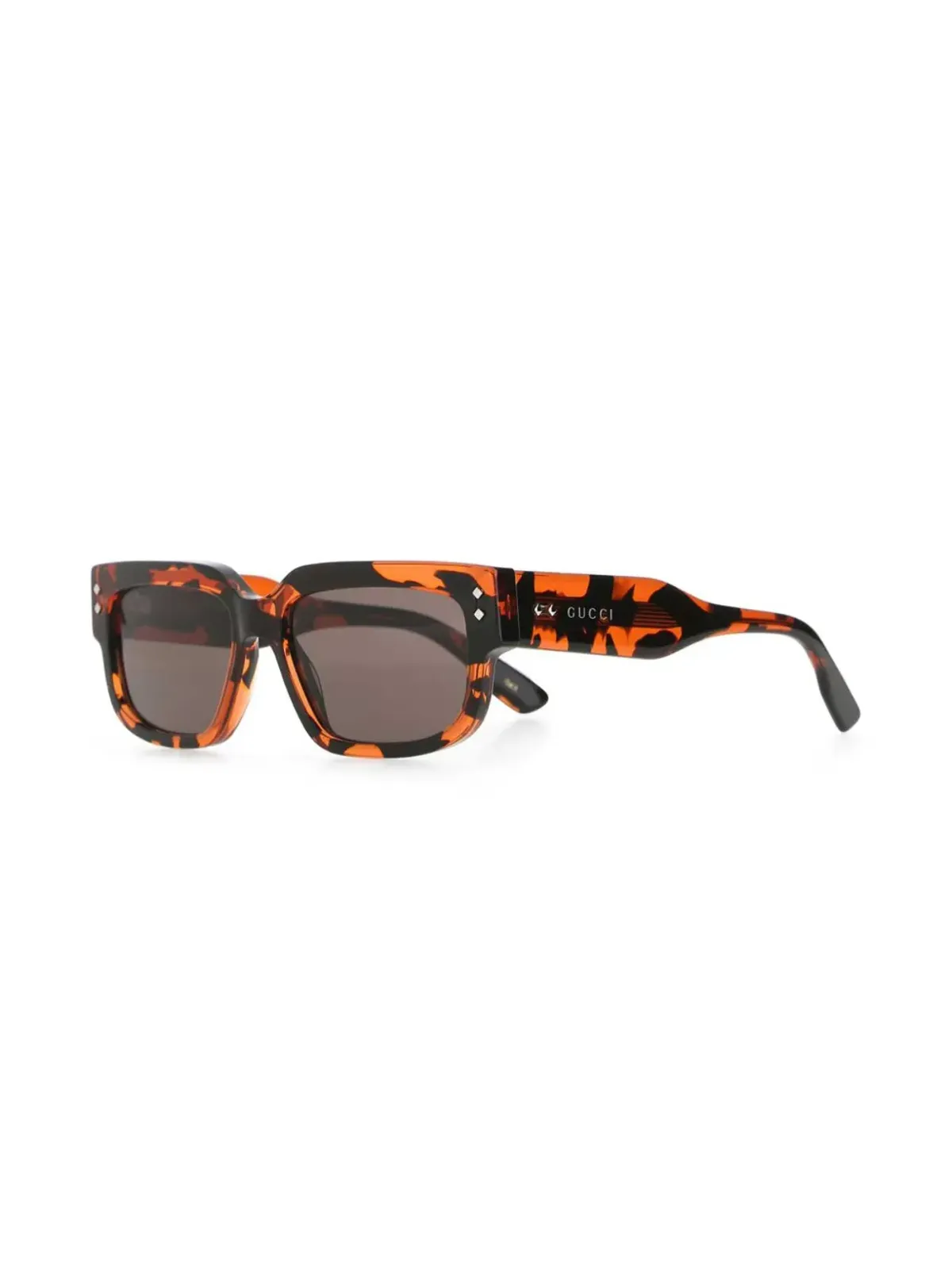 Gucci Eyewear スクエア・ティントサングラス ブラウン - 画像2