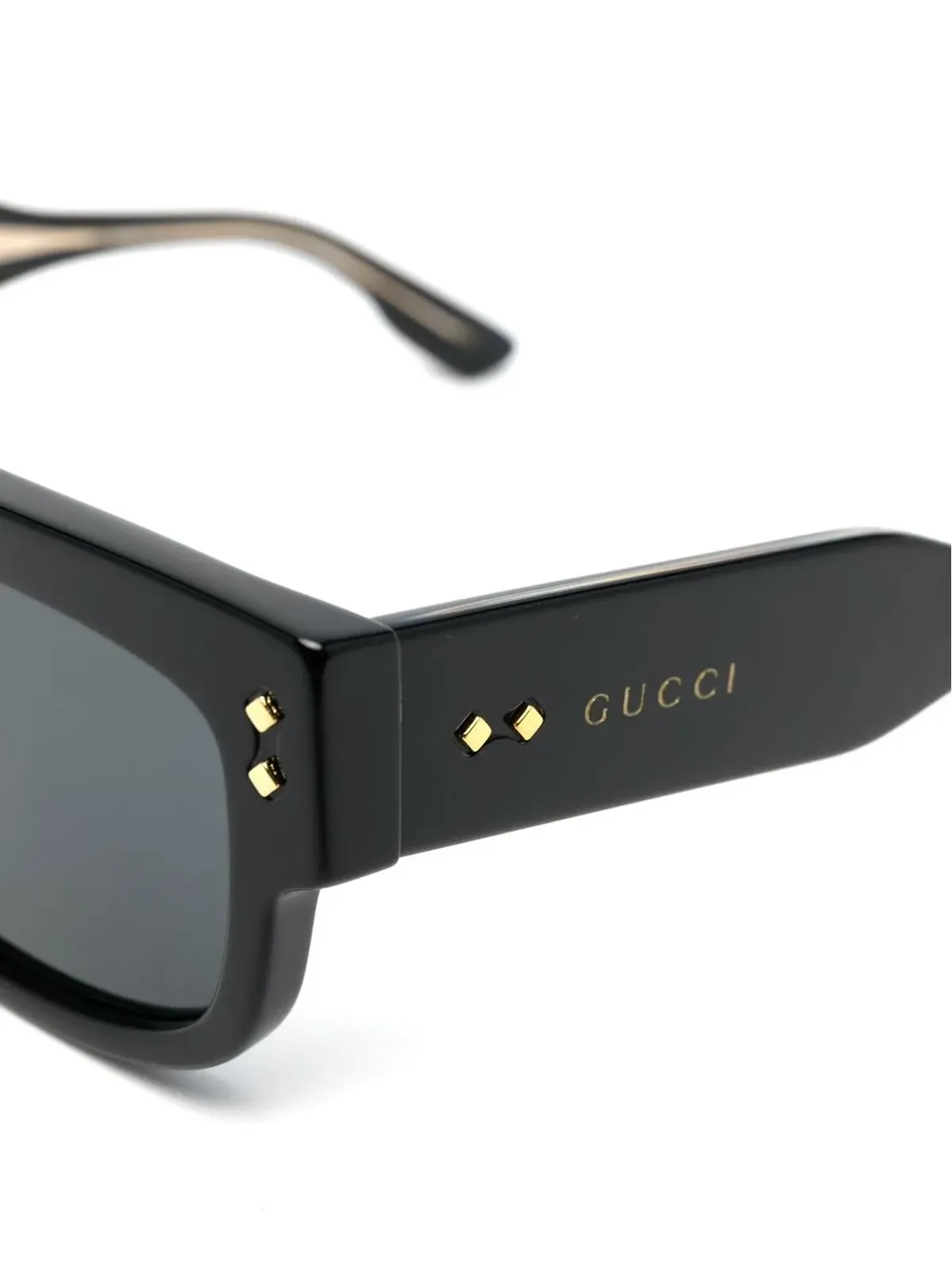 Gucci Eyewear レクタングルフレーム ティンテッド サングラス - 画像3