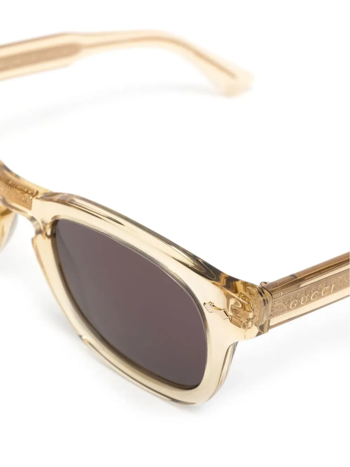 Gucci Eyewear GG0182S スクエアフレームサングラス - Yellow - 画像3