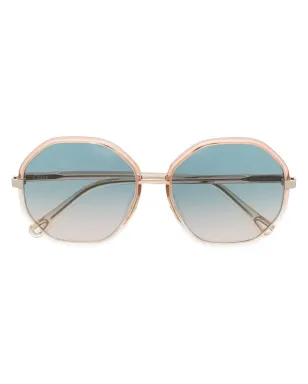 Chloé Eyewear 丸型フレームのサングラス - オレンジ - サムネイル1