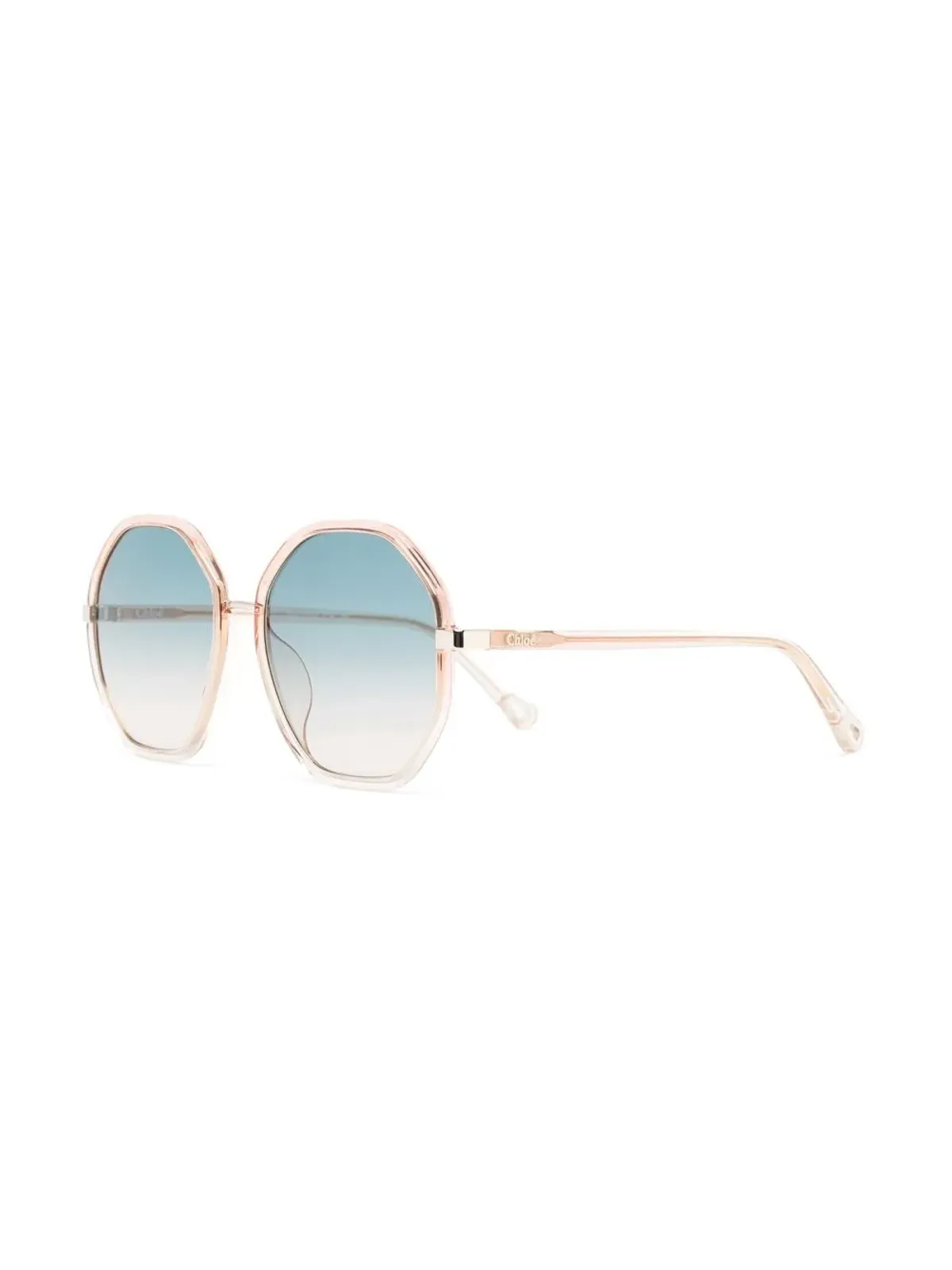 Chloé Eyewear 丸型フレームのサングラス - オレンジ - 画像2