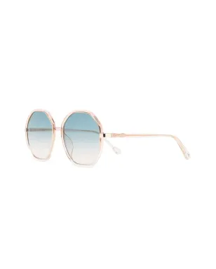 Chloé Eyewear 丸型フレームのサングラス - オレンジ - サムネイル2