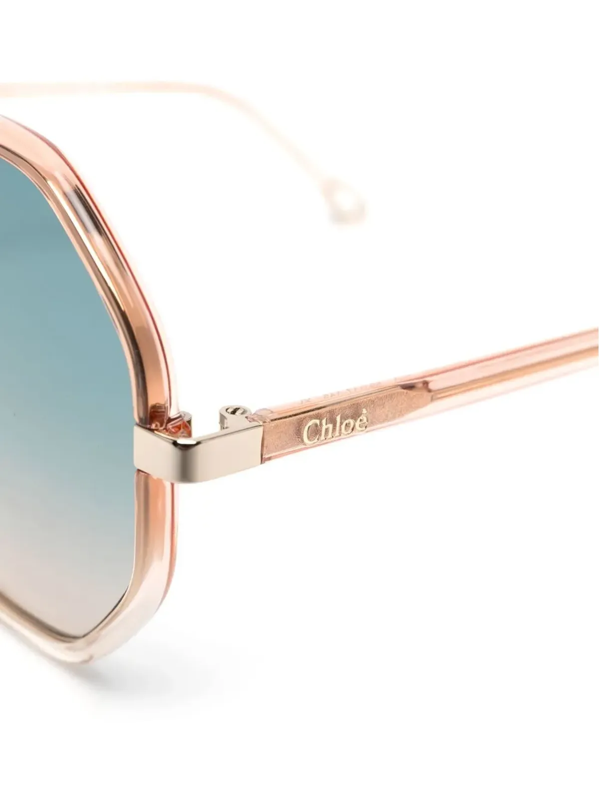 Chloé Eyewear 丸型フレームのサングラス - オレンジ - 画像3