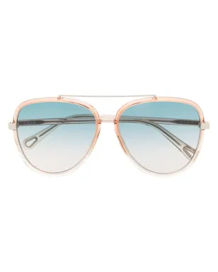 Chloé Eyewear パイロットフレーム・ティンテッドサングラス（オレンジ） - サムネイル1