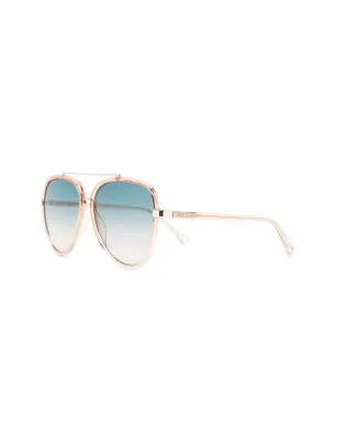 Chloé Eyewear パイロットフレーム・ティンテッドサングラス（オレンジ） - サムネイル2