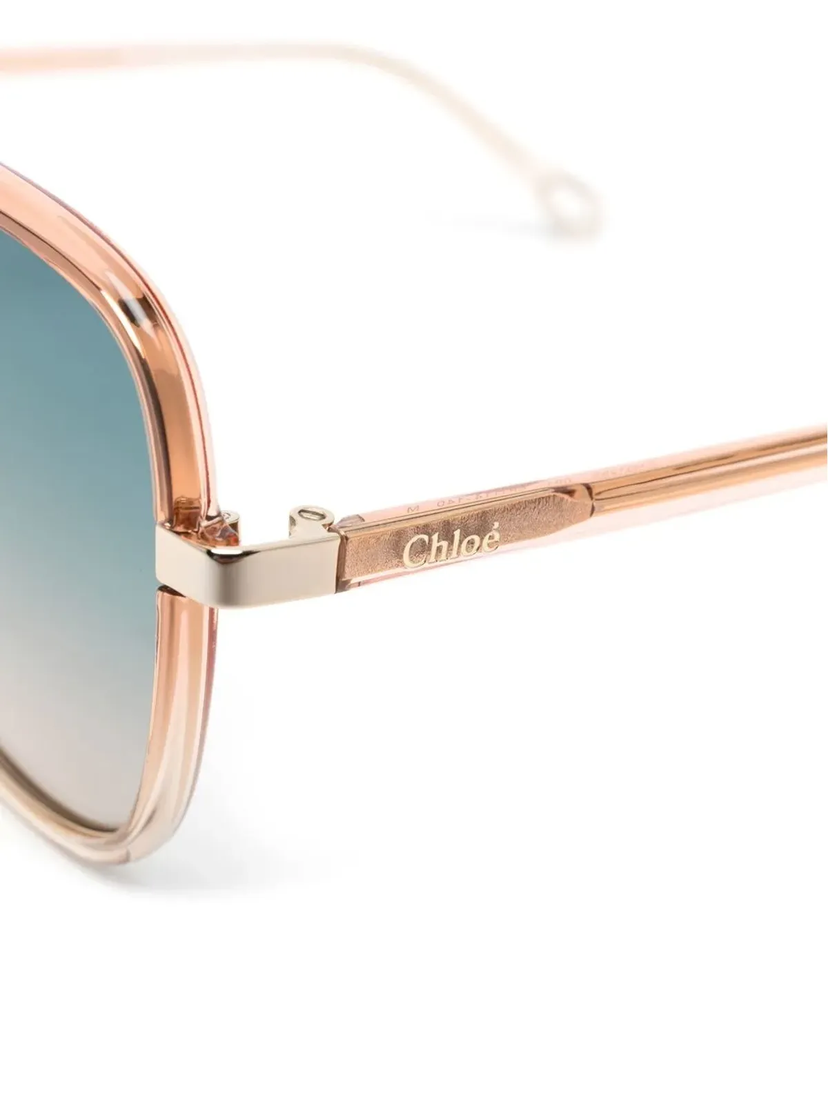 Chloé Eyewear パイロットフレーム・ティンテッドサングラス（オレンジ） - 画像3