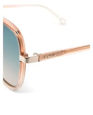 Chloé Eyewear パイロットフレーム・ティンテッドサングラス（オレンジ） - サムネイル3
