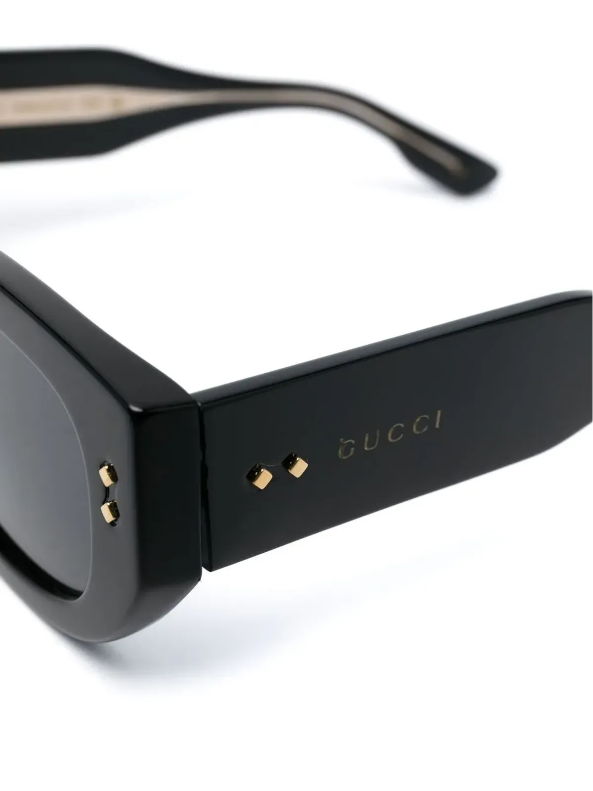 Gucci Eyewear レクタングルフレーム・ティンテッドサングラス - ブラック - 画像3