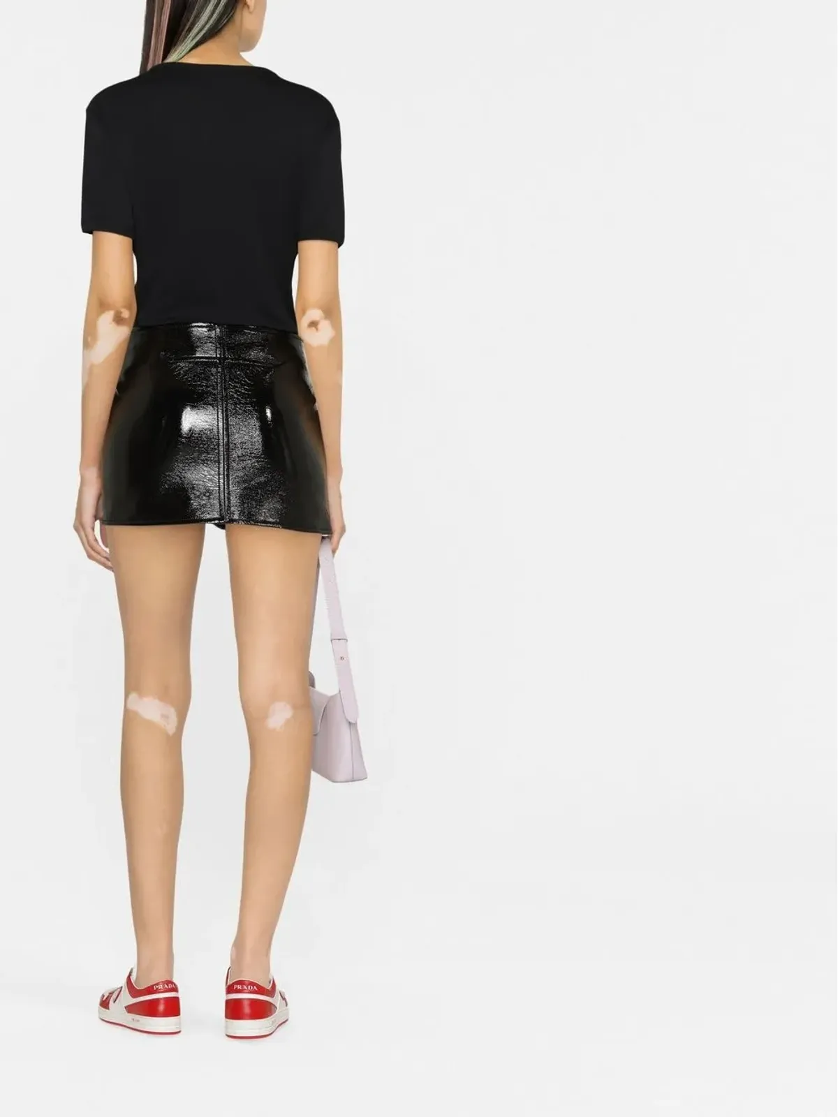 Courrèges Swallow ヴィニル ミニスカート - 画像4
