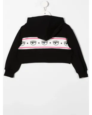 Chiara Ferragni Kids ロゴプリント クロップドフーディ - サムネイル2