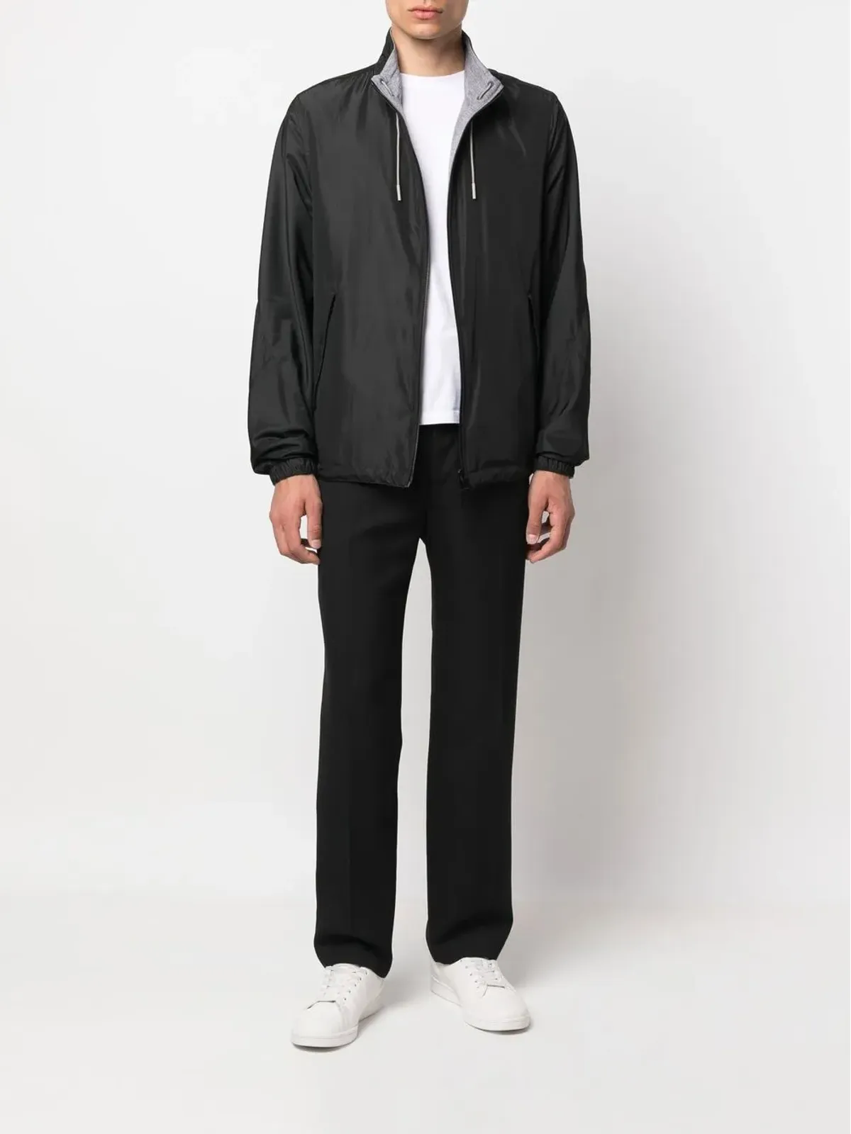 Zegna ロゴプリント リバーシブルジャケット - 画像2