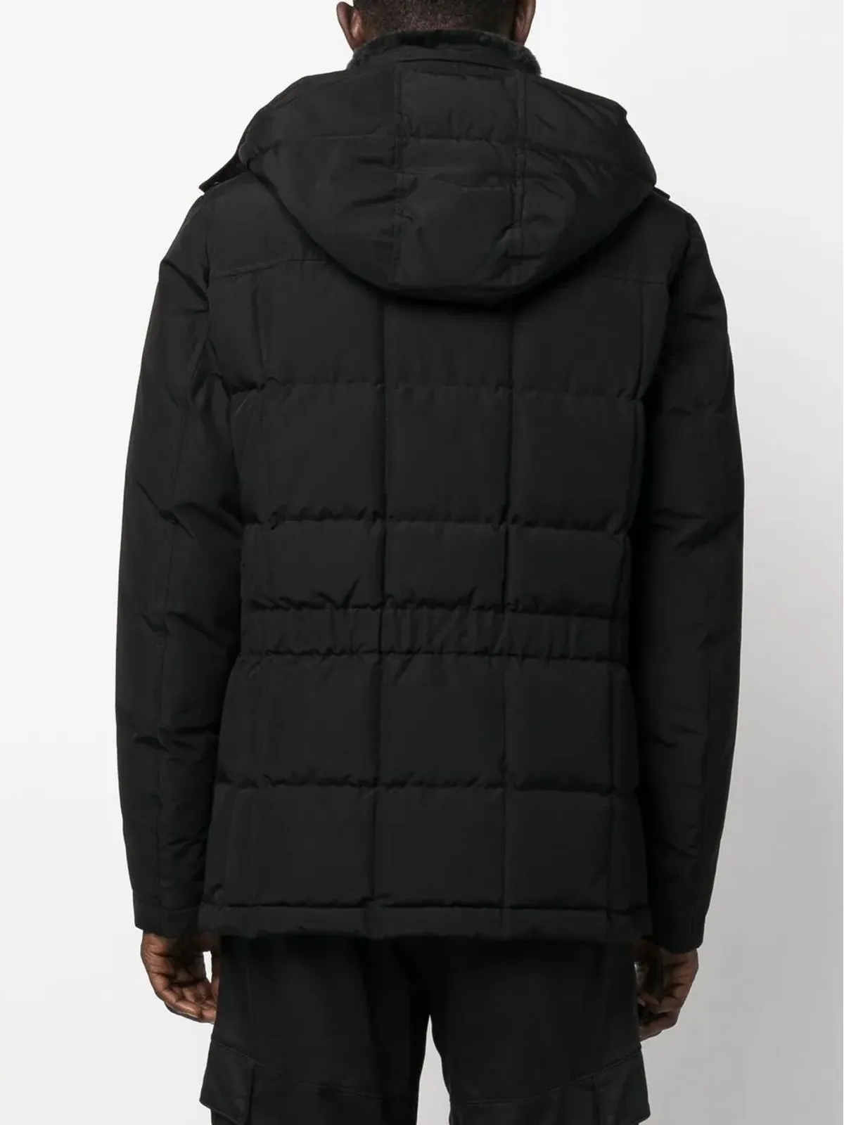 Woolrich フード付きフェザーダウンコート - 画像4