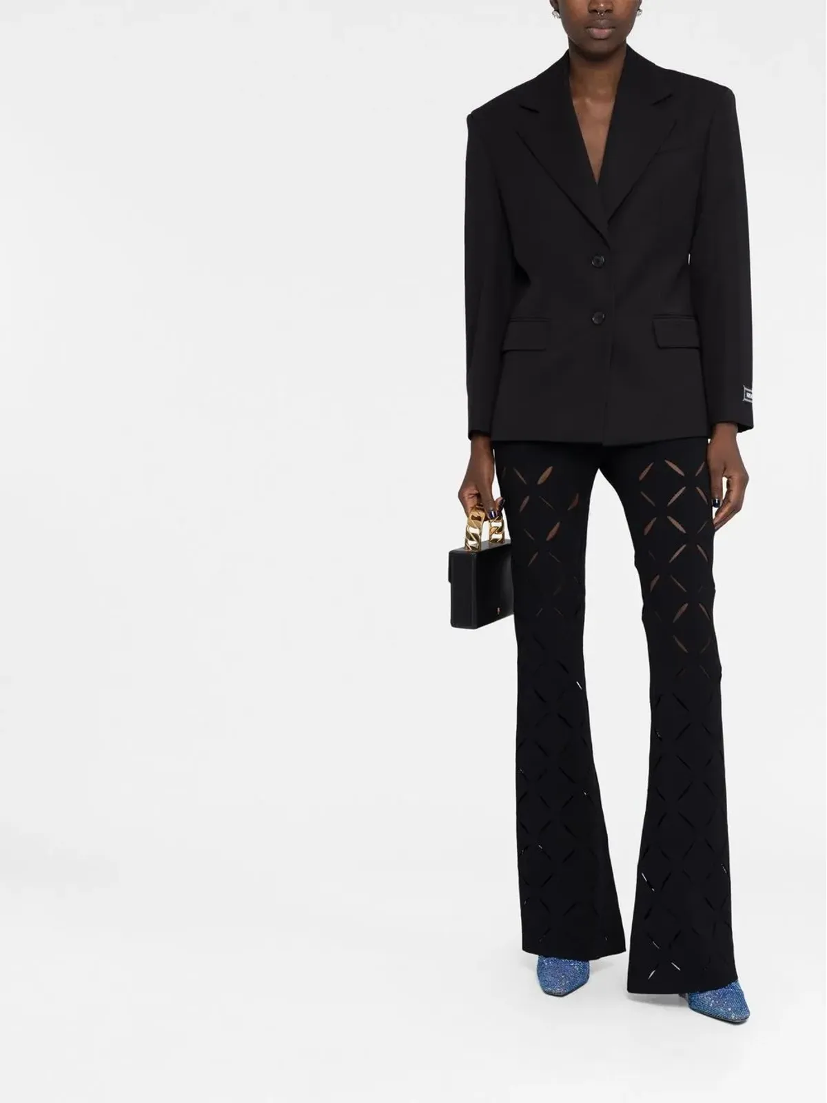 Versace シングルブレスト ウールブレザー - 画像2