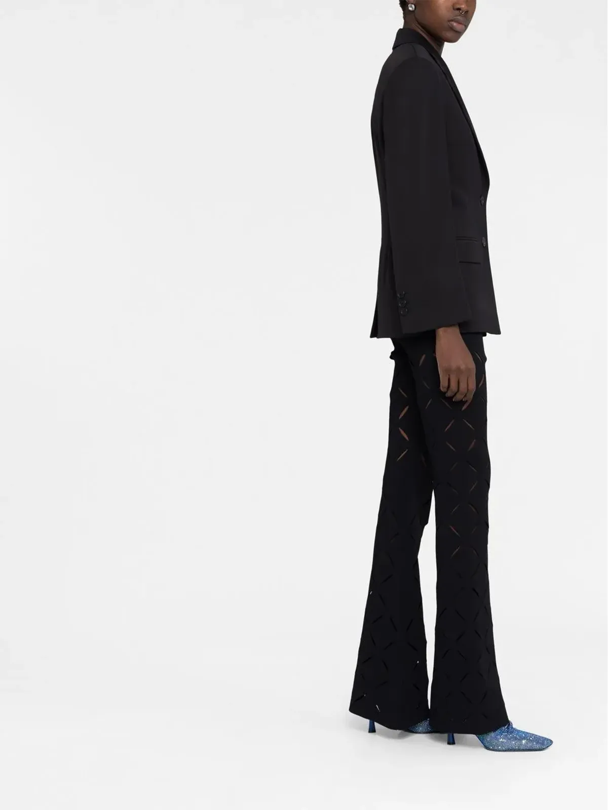 Versace シングルブレスト ウールブレザー - 画像4