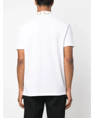 Versace 刺繍入りコットンポロシャツ - ホワイト - サムネイル5