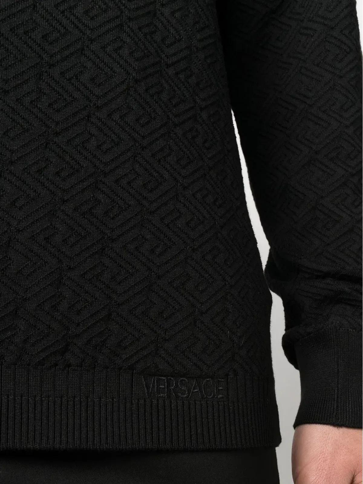 Versace La Greca コットンシルク ジャンパー - 画像5