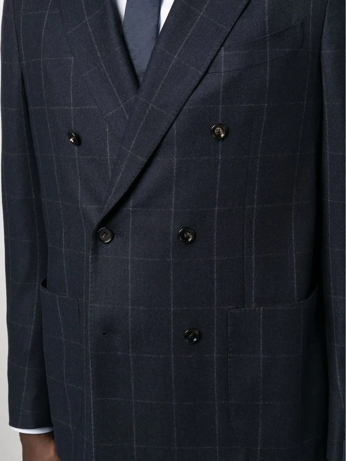 Lardini ダブルブレスト チェック柄 ブレザー - 画像5