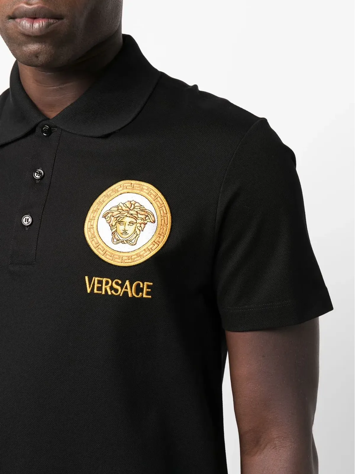 Versace Medusa コットン ポロシャツ - 画像5