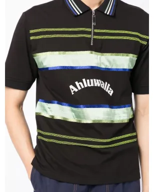 Ahluwalia ロゴプリントジップアップポロシャツ - サムネイル5
