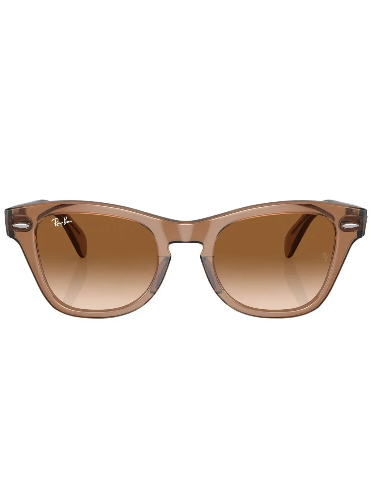 Ray-Ban スクエアフレーム グラデーションレンズ サングラス - ブラウン - 画像1
