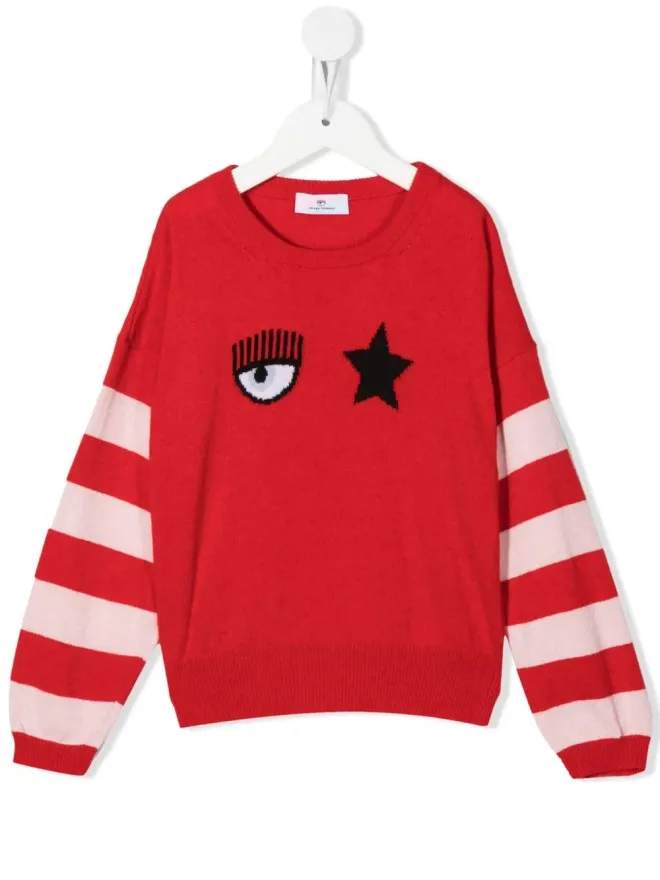 Chiara Ferragni Kids Chiara Ferragni Kids Eyelikeプリント スウェットの商品画像