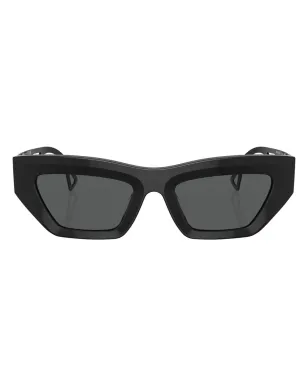 Versace Eyewear ロゴエンボス矩形フレーム サングラス - サムネイル1