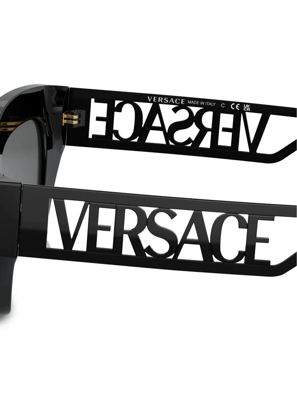 Versace Eyewear ロゴエンボス矩形フレーム サングラス - 画像2