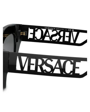 Versace Eyewear ロゴエンボス矩形フレーム サングラス - サムネイル2