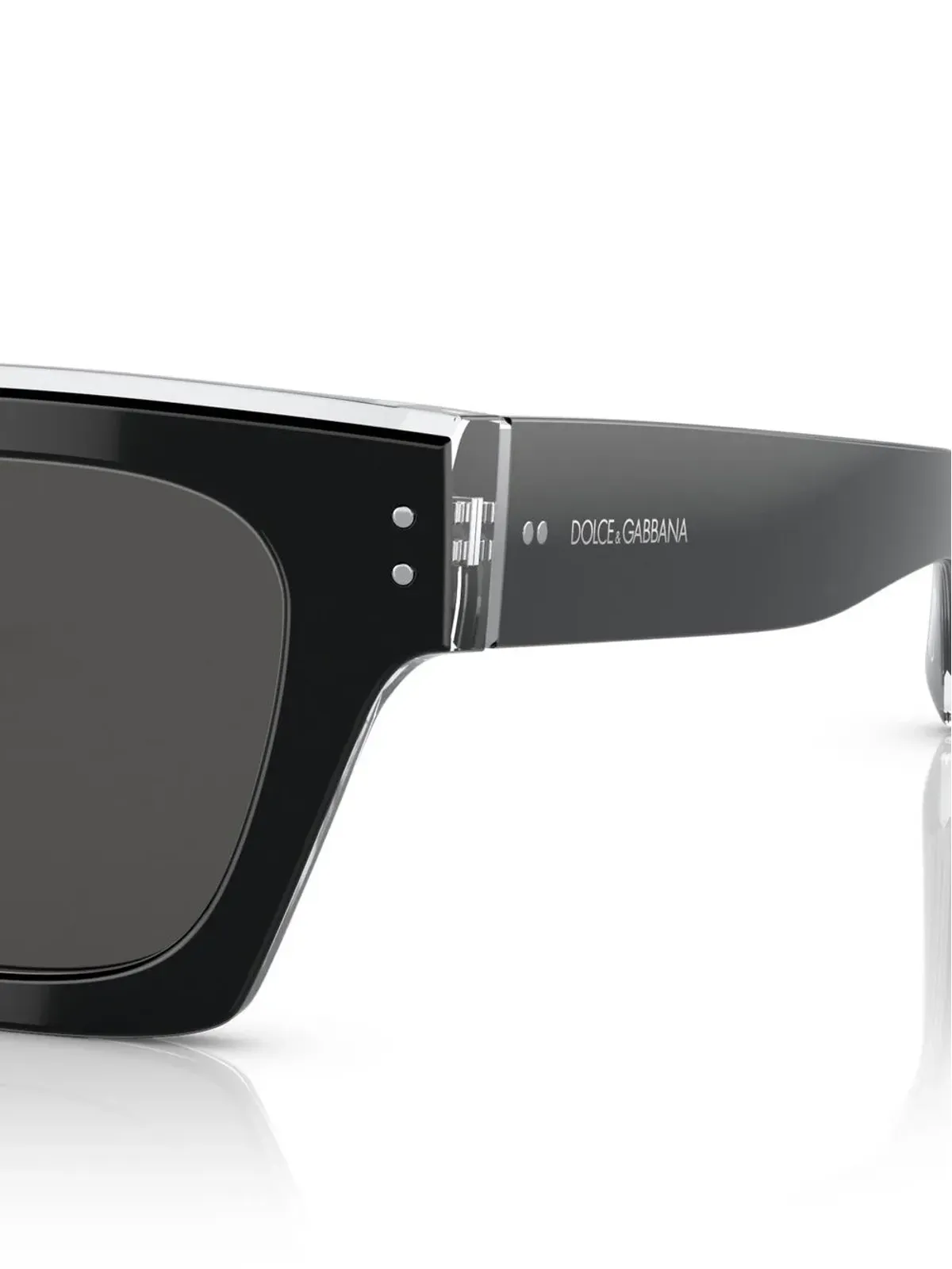 Dolce & Gabbana Eyewear ロゴアームディテール サングラス – ブラック - 画像3