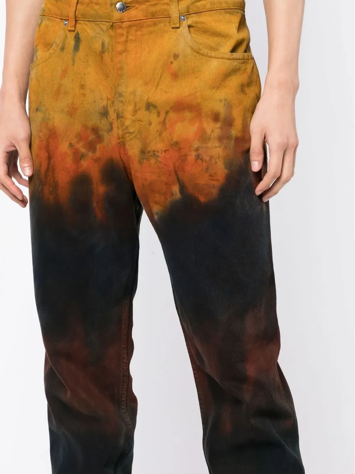 Eckhaus Latta ダメージ加工ストレートジーンズ - マルチカラー - 画像5