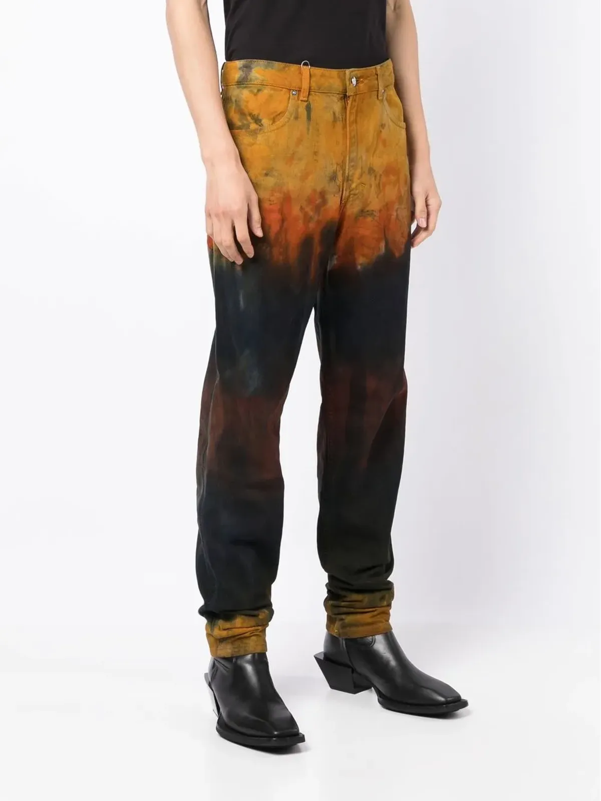 Eckhaus Latta ダメージ加工ストレートジーンズ - マルチカラー - 画像3