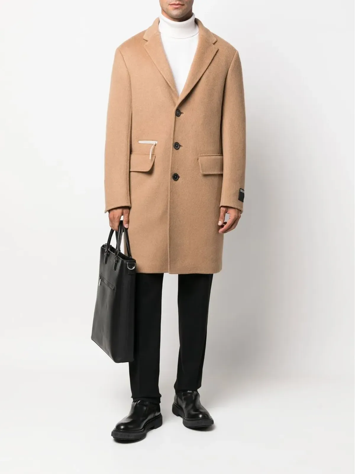Zegna ジップポケット付きシングルブレストコート - 画像2