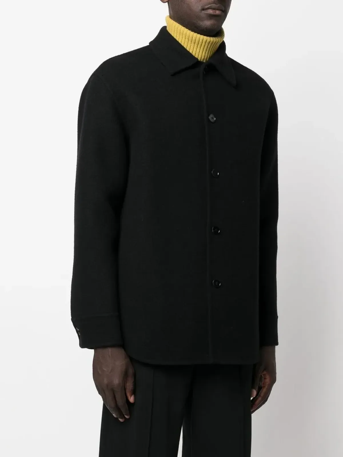 Jil Sander ボタンアップ ウール シャツジャケット - 画像3