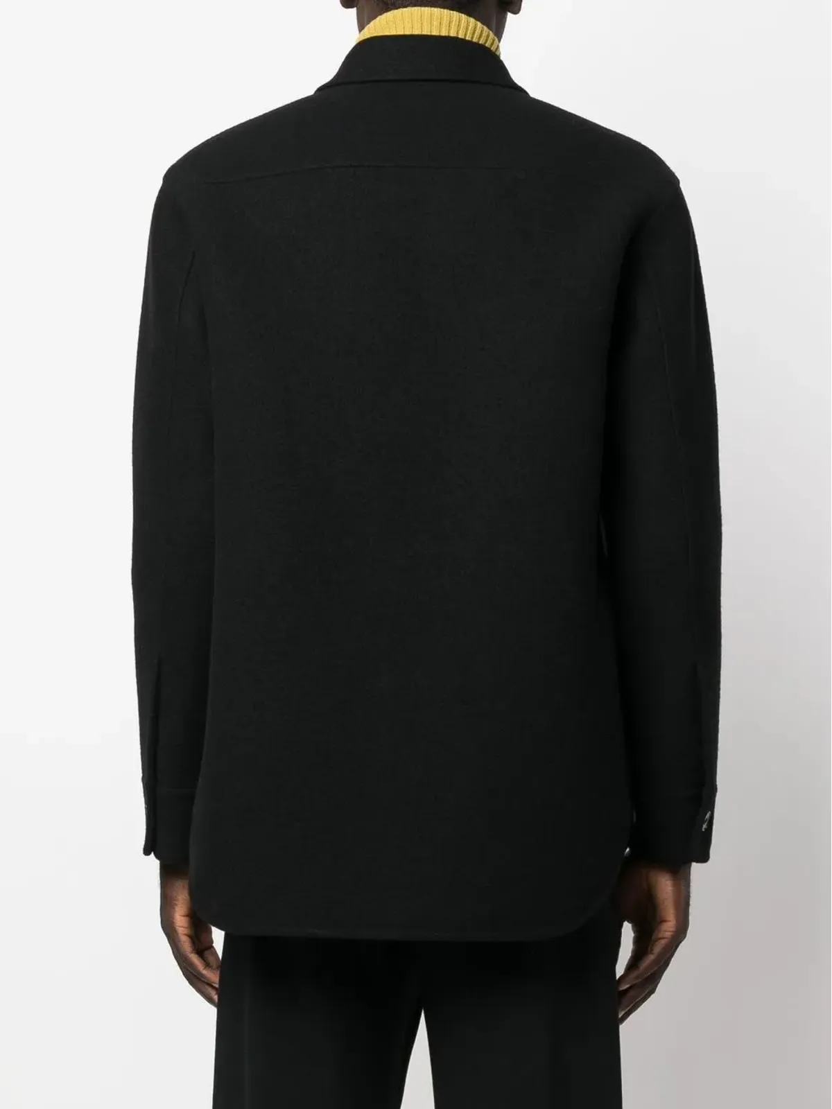 Jil Sander ボタンアップ ウール シャツジャケット - 画像4