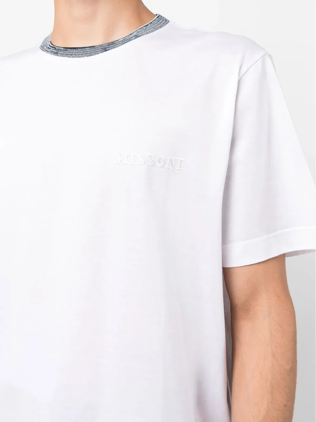 Missoni コントラストネックラインディテールTシャツ - 画像5