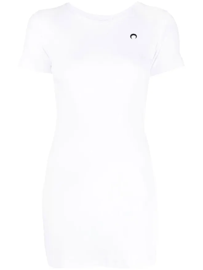 Marine Serre Marine Serre ファインリブド オーガニックコットンTシャツドレスの商品画像