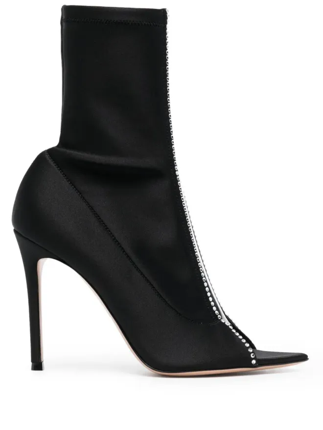 Gianvito Rossi Gianvito Rossi クリスタル ヒロコ 105mm サテン ブーツの商品画像