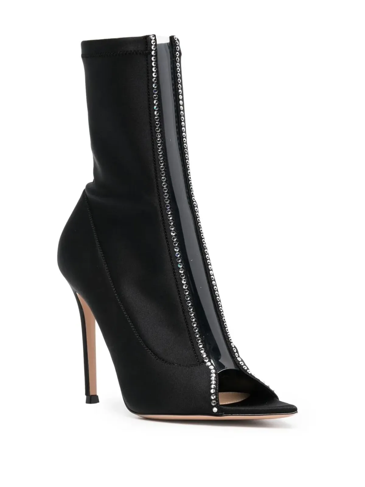 Gianvito Rossi クリスタル ヒロコ 105mm サテン ブーツ - 画像2