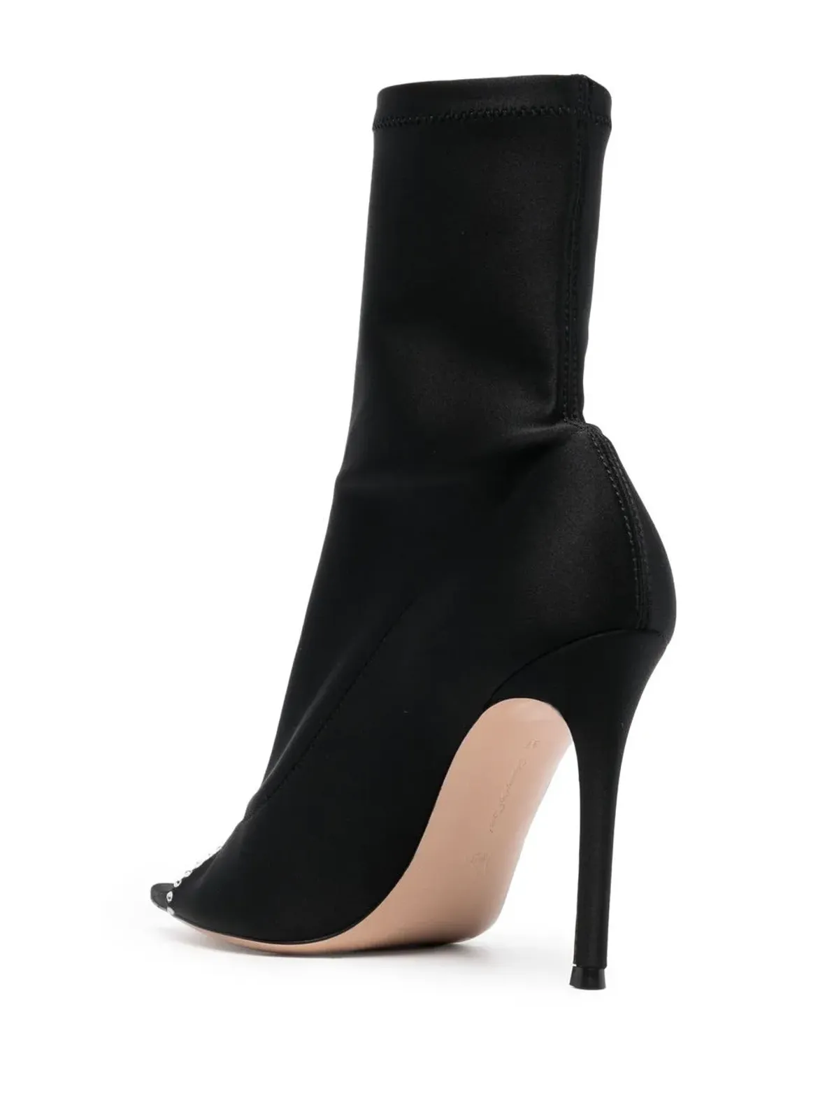 Gianvito Rossi クリスタル ヒロコ 105mm サテン ブーツ - 画像3