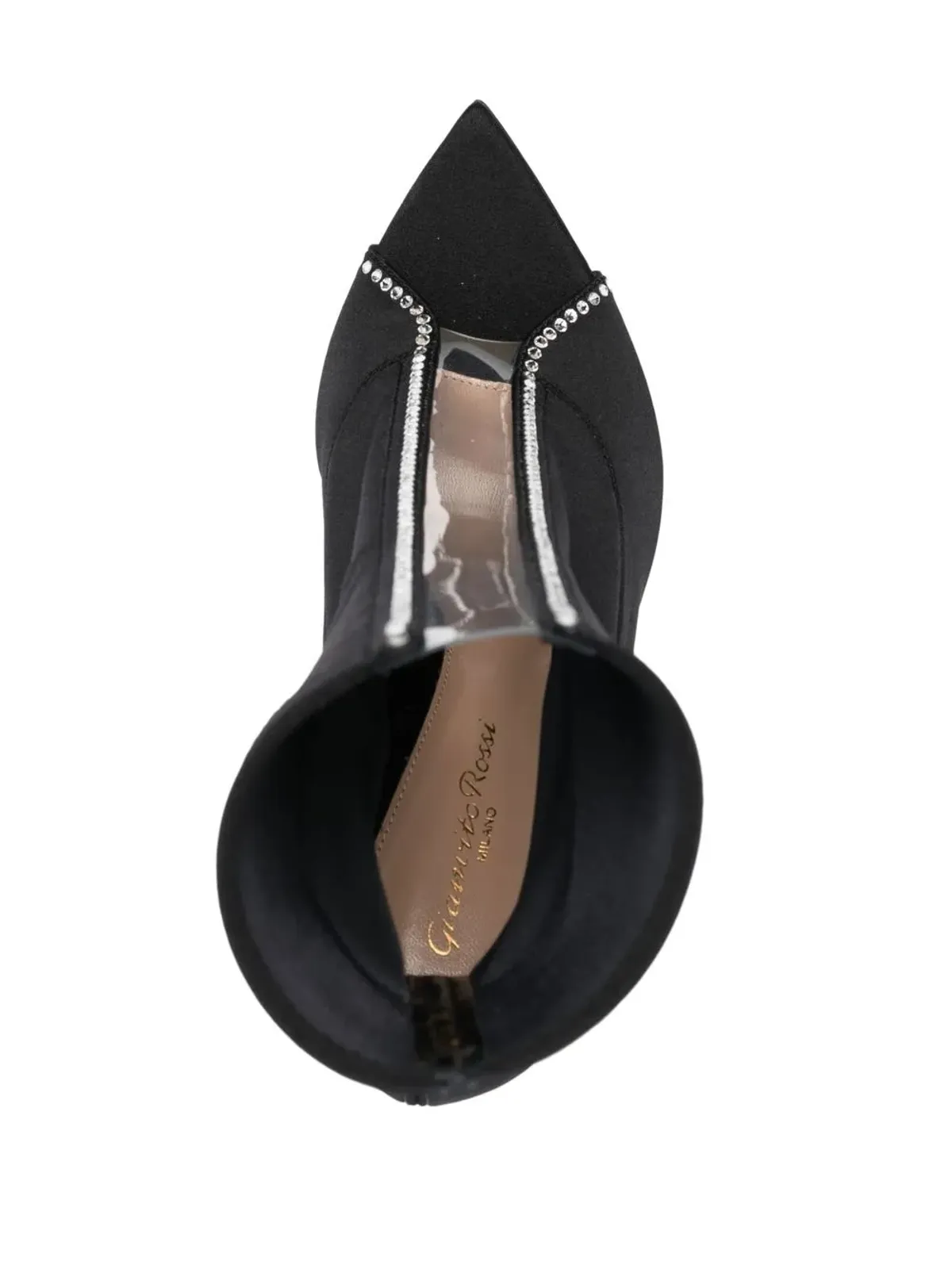 Gianvito Rossi クリスタル ヒロコ 105mm サテン ブーツ - 画像4