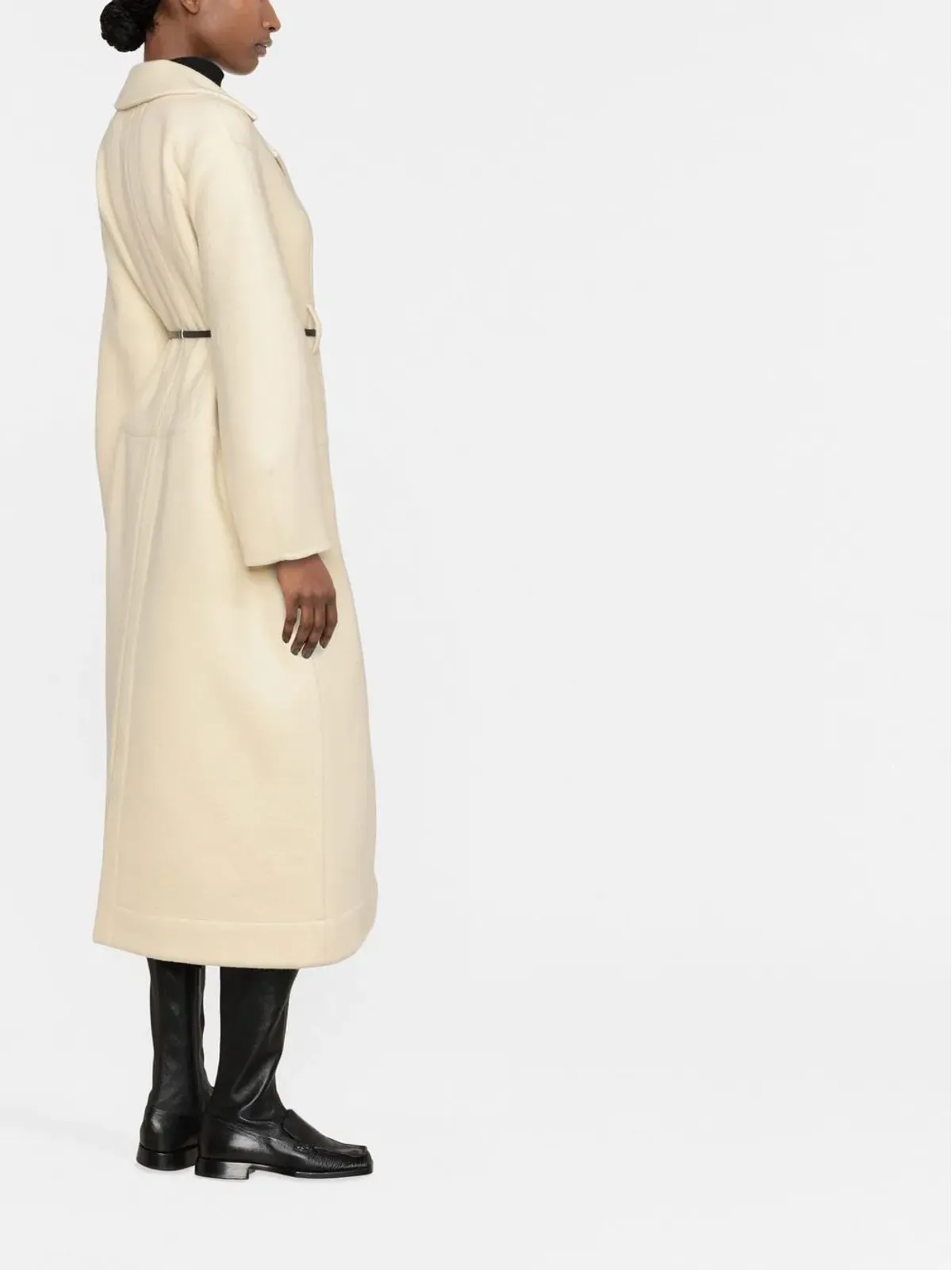 Jil Sander ベルト付きウールコート - 画像3