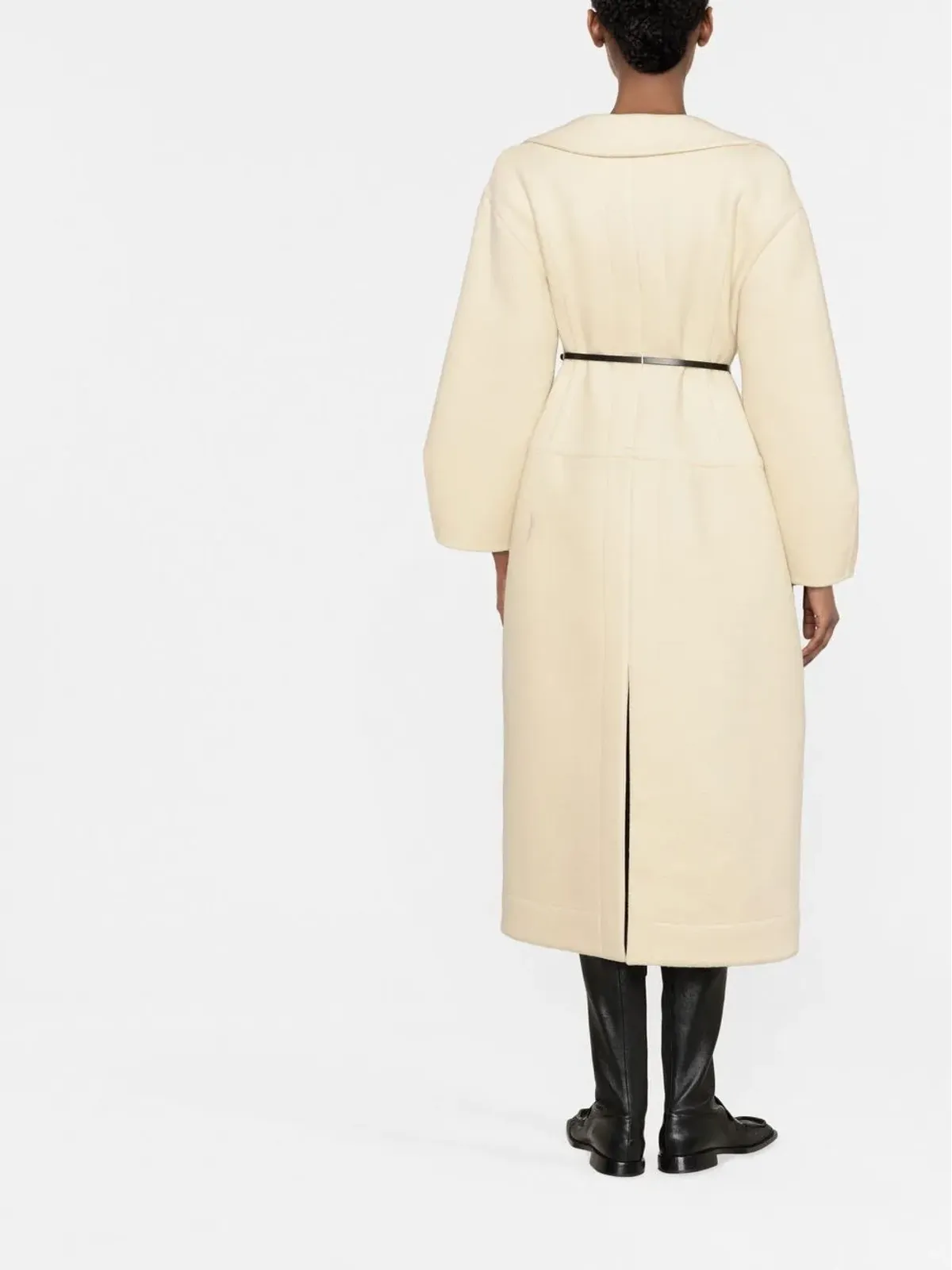 Jil Sander ベルト付きウールコート - 画像4