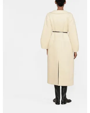 Jil Sander ベルト付きウールコート - サムネイル4