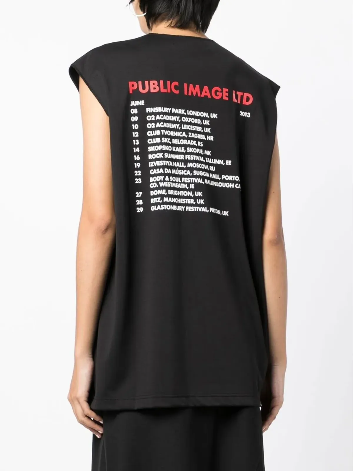 Junya Watanabe グラフィックプリント ノースリーブ Tシャツ - 画像4