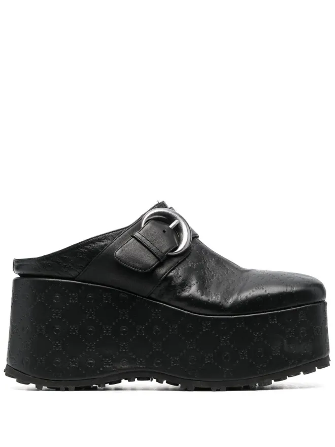 Marine Serre Marine Serre Moonogram レザー クロッグの商品画像